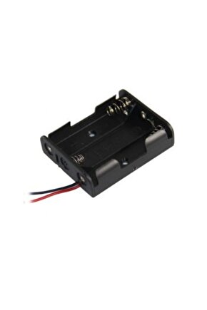 10.adet 3 Lü Kalem Pil Yuvası 3 Lü Yan Yana Pil Yatağı (aa)