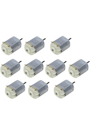 10 Adet Dc Motor Deney Motoru 3V 6V Motor Yüksek Devir Dinamo Motor D.M