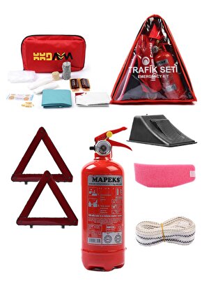 Üçgen Trafik Ve Ilk Yardım Seti Ekonomik - Karayollarına Uygun