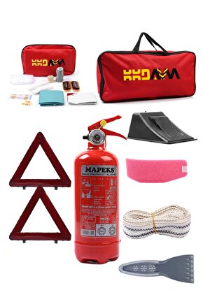 Dikdörtgen Trafik Ve Ilk Yardım Seti Çantası Ekonomik
