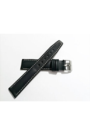 Her Saate Uygun 18 MM Hakiki Dana Derisi ( 264) beyaz dikişli siyah