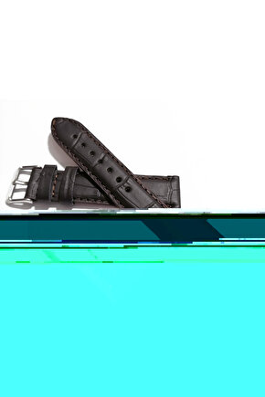 &Her Saate Uyumlu Hakiki  Dana  Derisi  Saat Kordonu 20   mm ( 127 )  mat kahverengi