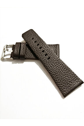 Dizel saat Uyumlu  32 mm  Hakiki Bufolo  derisi  KAHVERENGİ