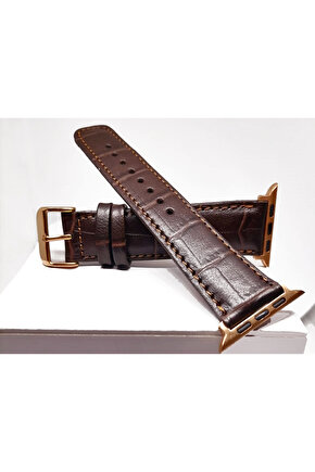 Akıllı saat Uyumlu   Deri Saat  Kordonu   34mm 42mm  kahverengi  aparatlı
