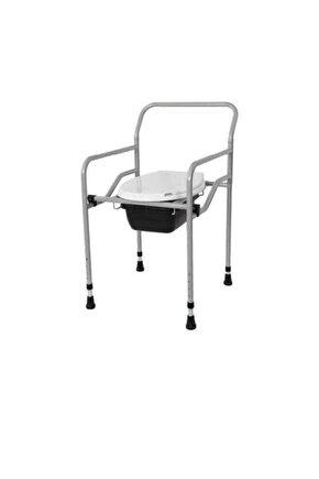 Komot Yükseklik Ayarlı Taşınıp Katlanabilir,120kg Taşıma Kapasitesi Seyyar Hasta Tuvaleti
