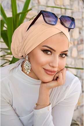 Kemik Krem Çapraz Bantlı Deniz - Havuz Bonesi