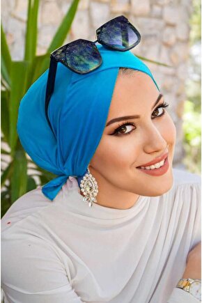 Mavi Çapraz Bone  Deniz - Havuz Bonesi