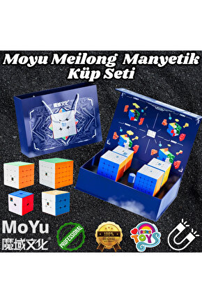 Orijinal MoYu Meilong 2x2 3x3 4x4 5x5 Manyetik Küp Kutulu - Moyu Speed Cube - Moyu Piramit Zeka Küpü
