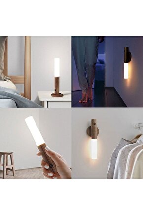 Şarjlı, Sensörlü, Taşınabilir, Magnetli, Çok Amaçlı Led Aplik, Sarjlı Duvar, Masa Üstü, Gece Lambası