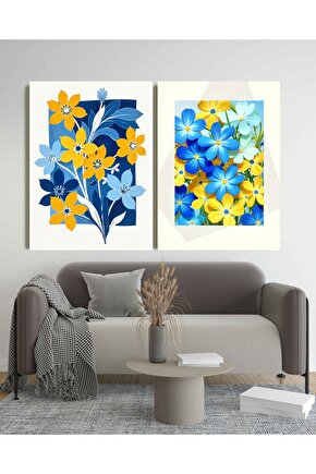 Matisse - Sanat - Soyut - Doğa - Ev - Yaşam ( 2 Li Çerçevesiz ) Poster - Afiş - Tablo NNHT207