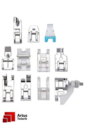 Ev Tipi Aile Dikiş Makinesi Ayak Seti Singer Janome Pfaff Zetina 11 Parça