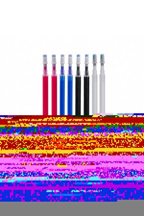 Kumaş Çizim Kalemi Isı ve Ütü İle Silinen (8 Adet)Mavi, Kırmızı,Siyah,Beyaz