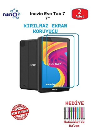 Inovio Evo Tab 7 İçin Uyumlu Nano Ekran Koruyucu 9h Esnek 2 ADET