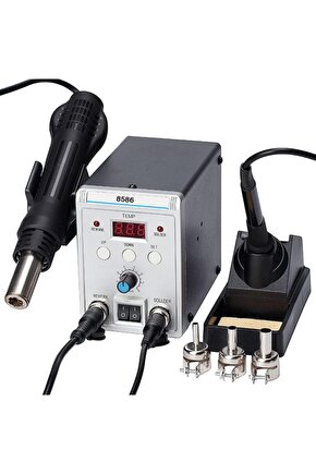 Sıcak Hava Üflemeli 700w Havya İstasyonu 8586 2 in1 Lehim Makinesi ve Hava Tabancası