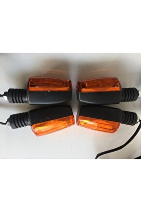 Cgybr 4 Lü Sinyal Lambası Ampullu Set Sarı Camlı