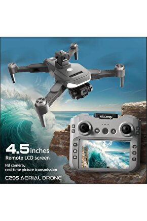 GPS Lİ DRONE EKRANLI UZAKTAN KUMANDA APP DESTEKLİ QUADCOPTER BRUSHLESS MOTOR 4K KAMERA