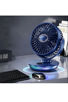 ŞARJLI MASAÜSTÜ MİNİ KLİMA SERİNLETİCİ FAN RGB LED IŞIKLI VANTİLATÖR ASKILI FAN