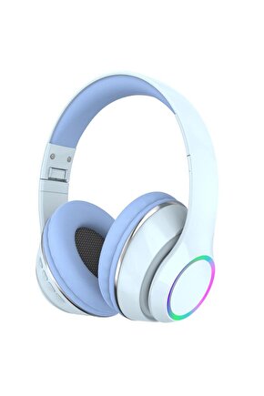 P101 BLUETOOTH KULAKLIK 5.3 HEADPHONE ŞARJLI RGB LED IŞIKLI FM RADYO SD KART TYPE C ŞARJ Uyumlu