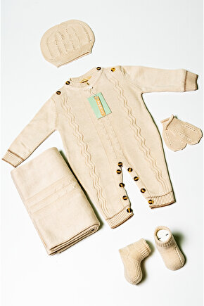 Yeni Doğan 5li Triko Tulum Set