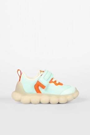 Unisex Çocuk Bread Işıklı Mint Yeşil-Turuncu Sneaker