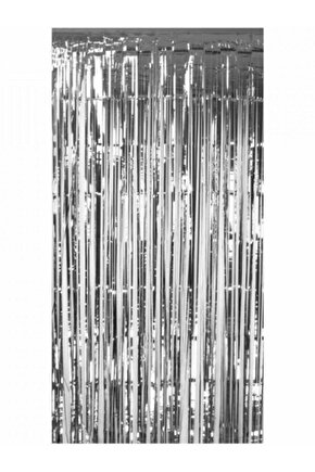 Parti Kutlama Arka Fon Kapı Perdesi Metalize 90x240 cm Renk Gümüş