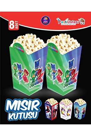 Partioyunevi Pj Maskeliler Popcorn Mısır Kutusu 8li