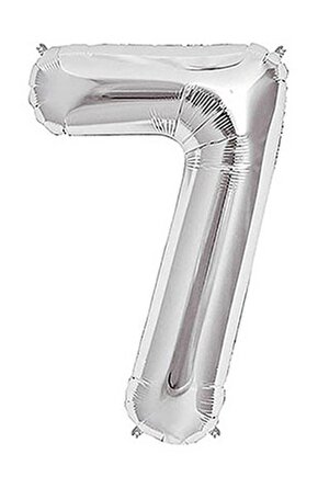 7 Rakam Silver Folyo Balon Sayılı Balon 100 Cm Dev Boy