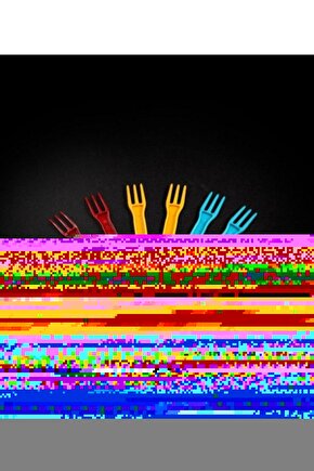 Fyd Cips Çatalı Luks Plastik 1000 Adet Renkli LOG INVEST 969213