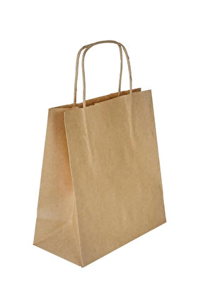 Kraft Çanta 25 Adet Karton Çanta,20X10X22 CM