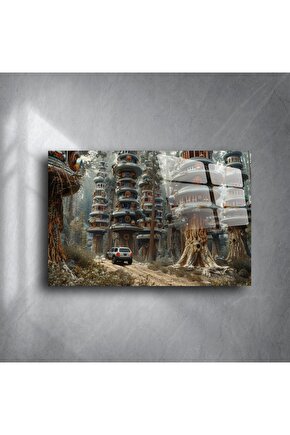 Cam Duvar Sanatı Doğa Temalı Panel