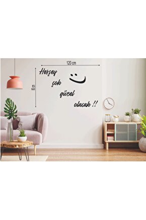 120*80 Cm Her Şey Çok Güzel Olacak Ahşap Duvar Yazısı