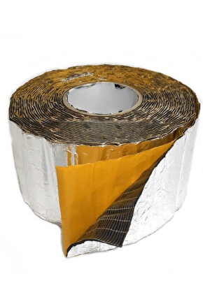 Araç Oto Ses Isı Yalıtım Bandı 10cmx5metre Alüminyum Folyolu Kauçuk Bant Izolasyon Malzemesi