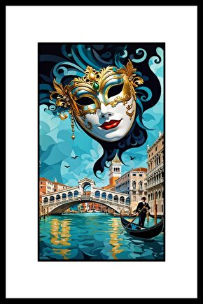 Maskeli Şehir Digital Art ( ÇERÇEVESİZ - ÇERÇEVE YOKTUR ) ( ULTRA HD ) FOLYO AFİŞ - POSTER