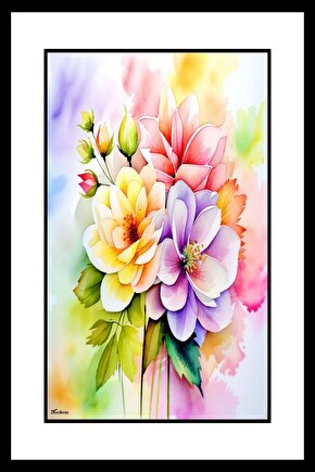 Orman Çiçekleri Digital Art ( ÇERÇEVESİZ - ÇERÇEVE YOKTUR ) ( ULTRA HD ) FOLYO AFİŞ - POSTER