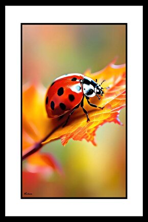 Uğur Böceği Digital Art ( ÇERÇEVESİZ - ÇERÇEVE YOKTUR ) ( ULTRA HD ) FOLYO AFİŞ - POSTER