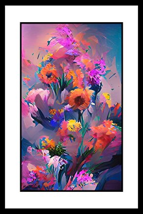 Daldaki Çiçekler Digital Art ( ÇERÇEVESİZ - ÇERÇEVE YOKTUR ) ( ULTRA HD ) FOLYO AFİŞ - POSTER