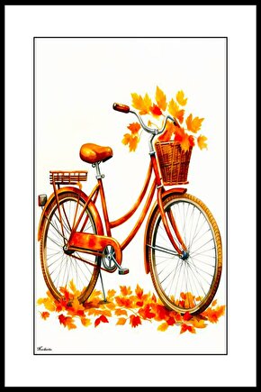 Eski Bisiklet Digital Art ( ÇERÇEVESİZ - ÇERÇEVE YOKTUR ) ( ULTRA HD ) FOLYO AFİŞ - POSTER