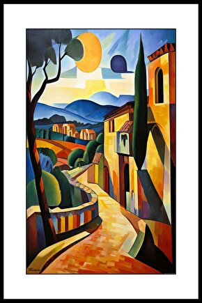 Kasaba Yolları Digital Art ( ÇERÇEVESİZ - ÇERÇEVE YOKTUR ) ( ULTRA HD ) FOLYO AFİŞ - POSTER