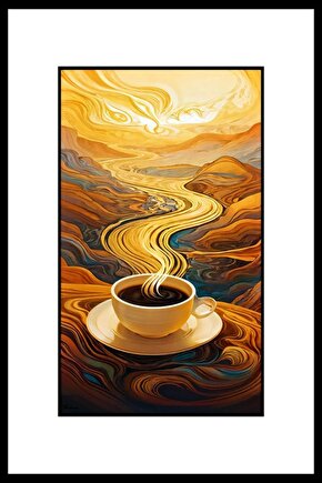 Kahve Manzarası Digital Art ( ÇERÇEVESİZ - ÇERÇEVE YOKTUR ) ( ULTRA HD ) FOLYO AFİŞ - POSTER