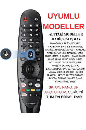 Ses Komutlu Ve Air Mouseli Sihirli Kumanda Mr20,mr19,mr18 Uyumlu