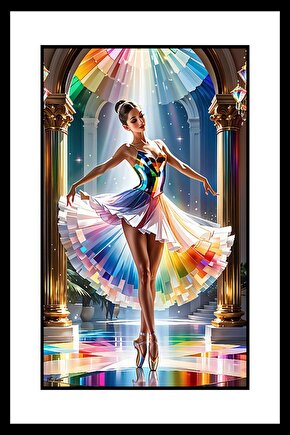 Balerin ve Dans Digital Art ( ÇERÇEVESİZ - ÇERÇEVE YOKTUR ) ( ULTRA HD ) FOLYO AFİŞ - POSTER