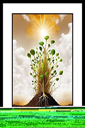 Köklerimiz Digital Art ( ÇERÇEVESİZ - ÇERÇEVE YOKTUR ) ( ULTRA HD ) FOLYO AFİŞ - POSTER