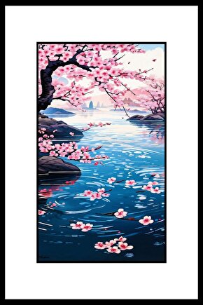 Suya Düşmüş Çiçekler Digital Art ( ÇERÇEVESİZ - ÇERÇEVE YOKTUR ) ( ULTRA HD ) FOLYO AFİŞ - POSTER