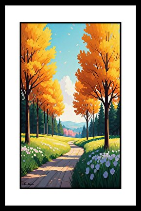 Piknik Alanı Digital Art ( ÇERÇEVESİZ - ÇERÇEVE YOKTUR ) ( ULTRA HD ) FOLYO AFİŞ - POSTER