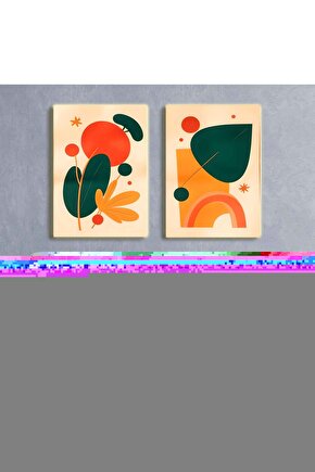 Matisse - Sanat - Soyut - Doğa - Ev - Yaşam ( 2 Li Çerçevesiz ) Poster - Afiş - Tablo NNHT456