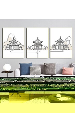 Matisse - Boho - Art Deco - Soyut - Doğa ( 3 lü Çerçevesiz ) Poster - Afiş - Tablo KR2C00119