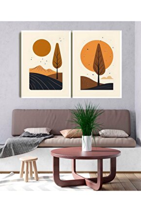 Matisse - Sanat - Soyut - Doğa - Ev - Yaşam ( 2 Li Çerçevesiz ) Poster - Afiş - Tablo NNHT126