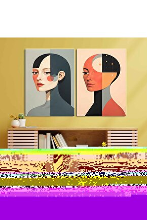 Matisse - Sanat - Soyut - Doğa - Ev - Yaşam ( 2 Li Çerçevesiz ) Poster - Afiş - Tablo NNHT806