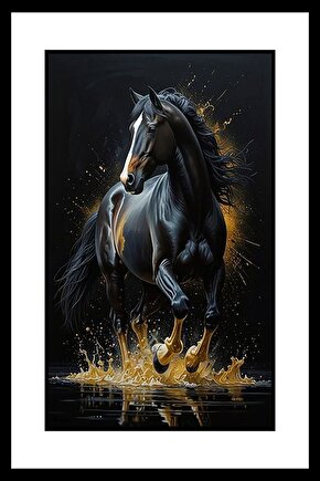 Koşan Kısrak Digital Art ( ÇERÇEVESİZ - ÇERÇEVE YOKTUR ) ( ULTRA HD ) FOLYO AFİŞ - POSTER