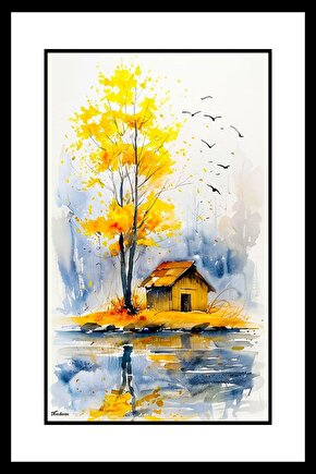 Gölün İçindeki Hayat Digital Art ( ÇERÇEVESİZ - ÇERÇEVE YOKTUR ) ( ULTRA HD ) FOLYO AFİŞ - POSTER